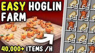 Minecrafts EASIEST Hoglin Farm in 121 [upl. by Nickie]