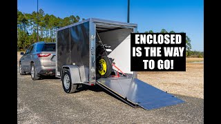 HOW I TRANSPORT MY MOTORCYCLE  Enclosed Trailer Review [upl. by Anees833]