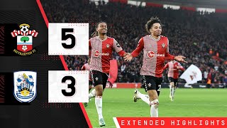 EXTENDED HIGHLIGHTS Southampton 53 Huddersfield  Championship [upl. by Sholley]