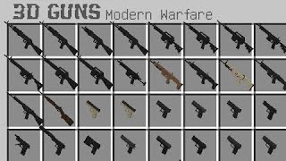 Realistic 3D guns ADDON in Minecraft PE  BattleCraft Mod [upl. by Noteloc]