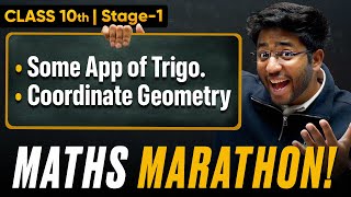 Class 10th Maths Maha Marathon  Some App of Trigonometry amp Coord Geometry 🔥  Shobhit Nirwan [upl. by Euqinemod]