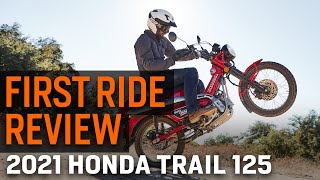 2021 Honda Trail 125 First Ride Review [upl. by Lubow]