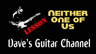 LESSON  Neither One Of Us by Gladys Knight [upl. by Herm]