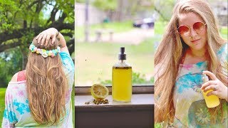 3 WAYS TO LIGHTEN YOUR HAIR NATURALLY  DIY Hair Lightening Spray [upl. by Annawad]