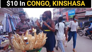 What Can 10 Get In CONGO KINSHASA Most Expensive City In Africa [upl. by Yanrahs]