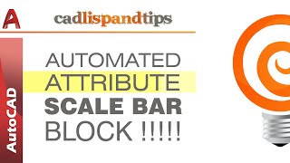 AutoCAD Block  Automated Attribute Scale Bar Block [upl. by Nuajed]