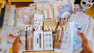 Journalsay Stationery Haul  International Giveaway CLOSED [upl. by Kciredes]