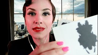 ASMR Psychologist Roleplay Spanish accent inkblot test gentle rain [upl. by Ahsilrac]