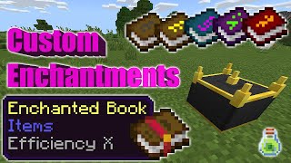 Custom Enchantments Bedrock Edition Addon MCPE [upl. by Noit]