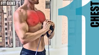 11 Resistance Band Chest Exercises  NO ATTACHING [upl. by Ssitruc464]