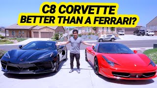 2020 C8 Corvette vs Ferrari 458 How Does it Stack Up FULL REVIEW [upl. by Keraj834]