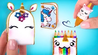 🦄 Bricolage  Des Mini Fournitures Scolaires de Licorne [upl. by Webb550]