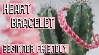 HEART BRACELET TUTORIAL CC  Beginner Friendly [upl. by Rashida]