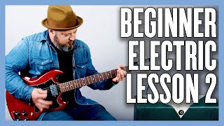 Beginner Electric Guitar Lesson 1 FINGER POWER CHORDS [upl. by Sullecram]