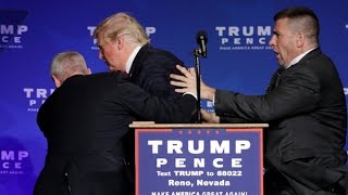 Donald Trump rushed off stage during rally in Nevada [upl. by Amsirak]