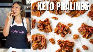 Keto Pecan Pralines Easy Keto Pralines Recipe See’s Candies Dupe [upl. by Jeffy185]