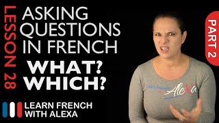 Asking WHATWHICH questions in French with QUEL French Essentials Lesson 28  Part 2 [upl. by Karab]