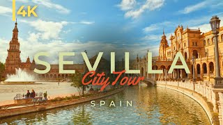 Tour Of Stunning Seville Spain in 4K  This is Seville during Summer [upl. by Notyrb386]