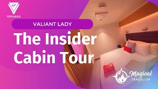 Virgin Voyages  Valiant Lady Insider Cabin Tour  11342M [upl. by Marler570]