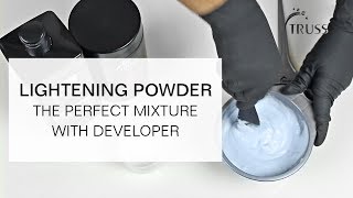 LIGHTENING POWDER  How to achieve the Perfect Mixture with Developer [upl. by Cody]