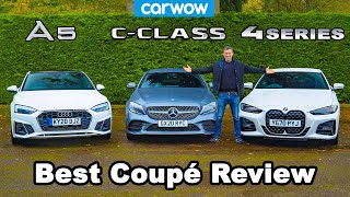 BMW 4 Series v Audi A5 v Mercedes CClass review  which is best [upl. by Lorac929]