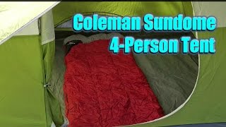 Setup and Review Coleman Sundome 4Person Tent [upl. by Loos]