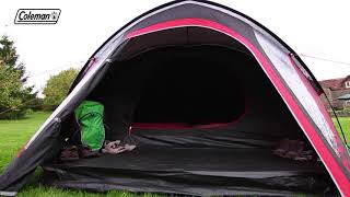 Coleman® Festival BlackOut 4 Tent  easy to pitch 4 man festival dome tent with Blackout Bedrooms [upl. by Alyel]