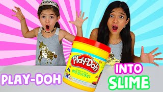 FIX THIS PLAYDOH amp TURN IT INTO SLIME CHALLENGE [upl. by Mckee]