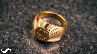 MAKING A SIGNET RING IN 18K GOLD [upl. by Deirdra249]