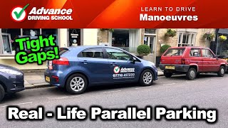 RealLife Parallel Parking  Learn to drive Manoeuvres [upl. by Akiem]