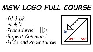 MSW LOGO all commands for beginners [upl. by Arias110]