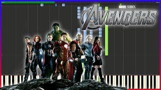 Avengers  Main Theme  Piano Tutorial  MIDI [upl. by Akimet716]