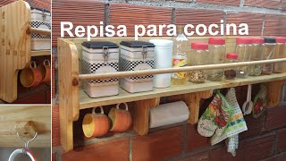 Como hacer REPISA para COCINA  Muy FACIL sin MUCHAS HERRAMIENTAS [upl. by Nilam298]