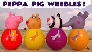 Fun Peppa Pig Weebles Wobble Toys [upl. by Mccormac]