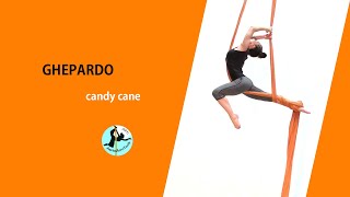 Tessuto aereo principianti Ghepardo dal nodo piede Aerial Silk beginners candy cane from footlock [upl. by Meedan]