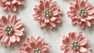 How To Make Daisies With Fondant [upl. by Nariko]