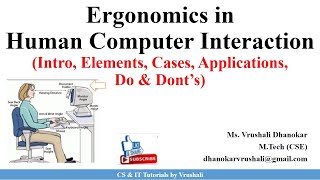 HCI 34 Ergonomics with Examples  Ergonomics VS Human Factors  HCI [upl. by Neeoma335]