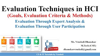 HCI 55 Evaluation Techniques  Evaluation Criteria with Examples [upl. by Moraj]