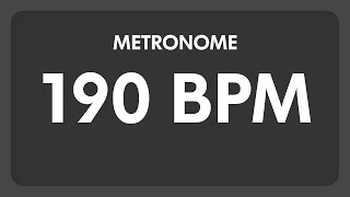 190 BPM  Metronome [upl. by Felicie]