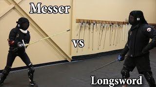 Messer vs Longsword w Commentary  Sparring Showcase [upl. by Lyssa513]