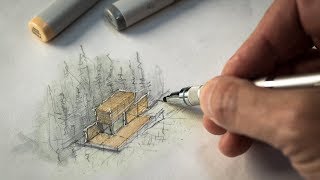 Sketch like an Architect Techniques  Tips from a Real Project [upl. by Brandais172]