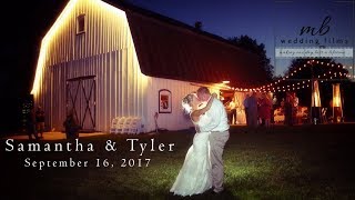 Beautiful Rustic Fall Wedding at The White Barn Samantha amp Tyler [upl. by Rabiah]