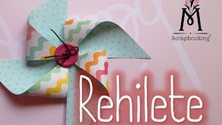 Cómo hacer rehiletes con papelPaper pinwheels [upl. by Dnalor]