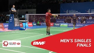 MS  LIN Dan CHN 1 vs Jonatan CHRISTIE INA 2  BWF 2018 [upl. by Henryetta]