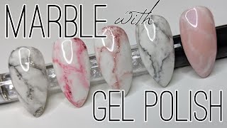 Gel Polish Marble  My New Favourite Way To Marble [upl. by Ardnossac]