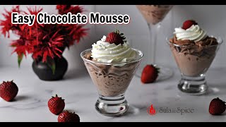 Easy Chocolate Mousse  3 Ingredients and 5 minutes [upl. by Tuinenga]