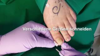 Podologie Gudrun ClaaßensTamponade bei Nagelschmerzen 10 [upl. by Mcwherter]