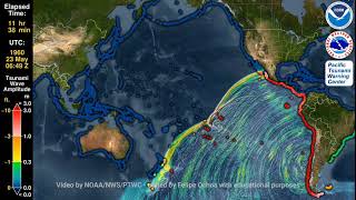 Tsunami 1960 Mw 95 Valdivia Earthquake in Chile [upl. by Careaga]