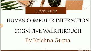 Cognitive Walkthrough in HCI  Cognitive Walkthrough and heuristic evaluation [upl. by Aneras341]