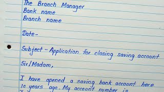 Application to bank manager for closing bank account [upl. by Luise693]